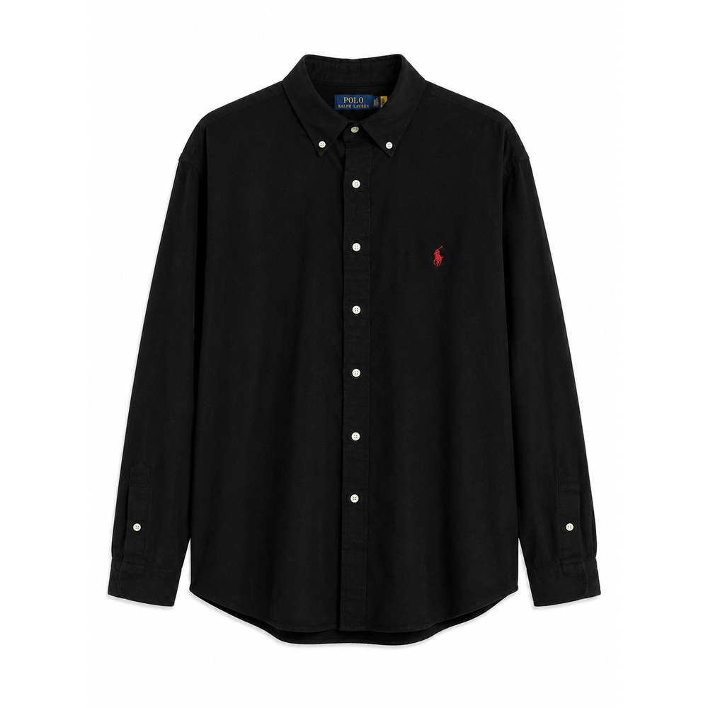 Polo Ralph Lauren Corduroy Shirt Mens 3XLT Black Red Pony Classic Fit Button Up